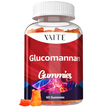 Glucomannan Gummies 2000mg – Amorphophallus Konjac Root Extract – Plant-Based Daily Fiber Support – Vegan Soluble Fiber Supplement – Gluten-Free, Soy-Free – 60 Gummies – Easy to Chew