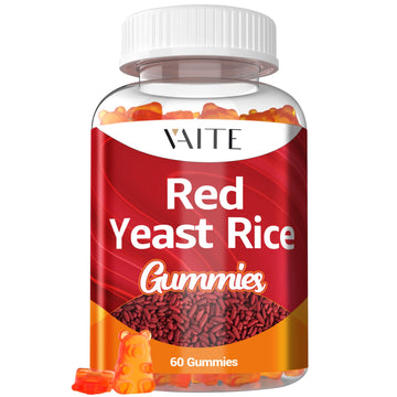 Red Yeast Rice with CoQ10 Gummies - 1200 mg RYR Synergy Plant-Based Supplement with Coenzyme Q10, Non-GMO, Citrinin-Free, No Artificial Additives, Supports Vitality, Endurance & Energy – 60 Gummies