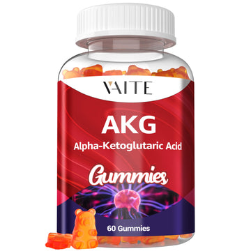 AKG Supplement Alpha-Ketoglutarate Gummies 1000mg - Anti-Aging Formula with Mitochondrial Support, Cellular Energy Boost, Longevity Supplements and Metabolic Health - Vegan, Non-GMO, 60 Chewables