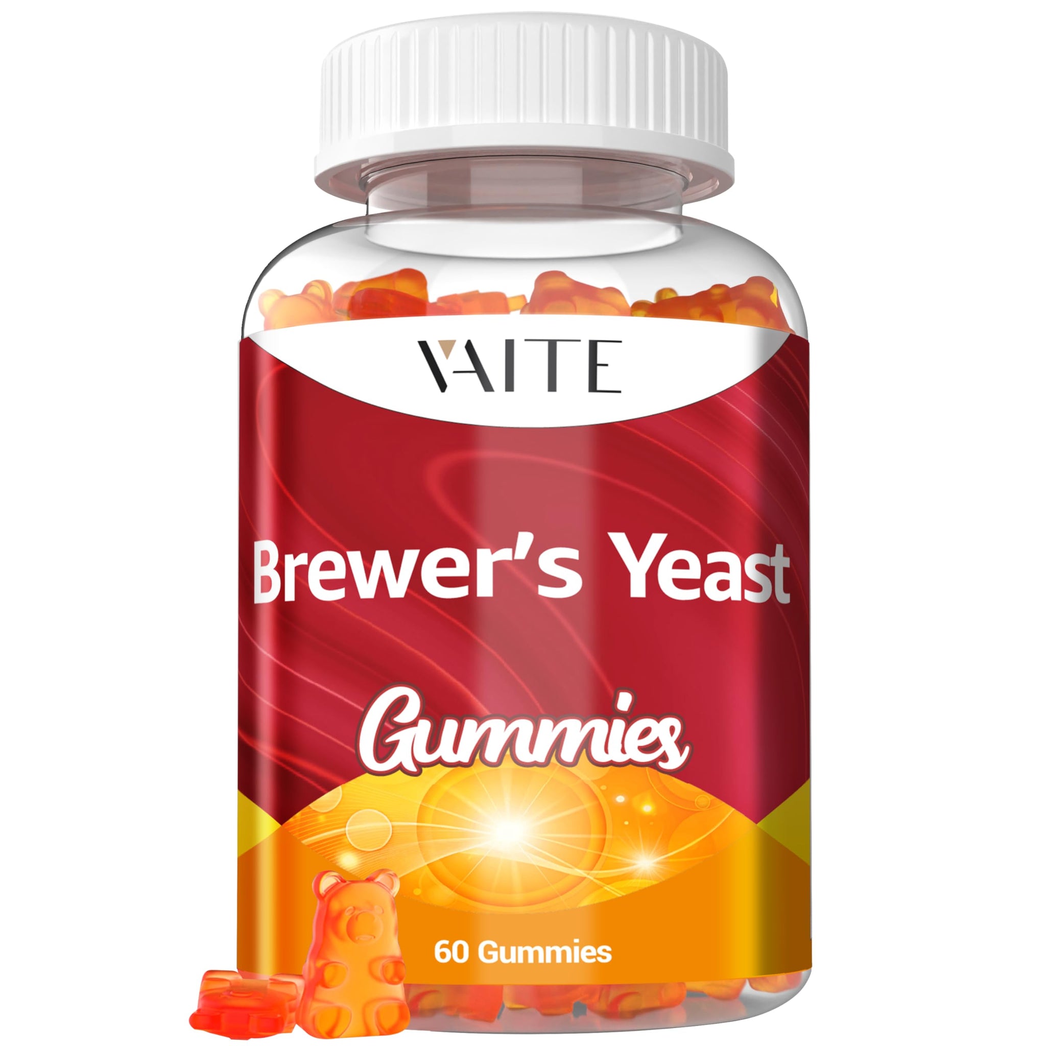 Brewer's Yeast Supplement Gummies 2000mg – for Women & Men, Plant-Based Supplement for Skin & Hair Wellness, Daily Energy & Balanced Nutrition – Vegan-Friendly, Gluten-Free, Non-GMO – 60 Soft Chews