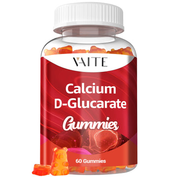 Calcium D-Glucarate Gummies 1000mg - CDG Cleanse Supplement for Men and Women, Hormone Metabolism Balance & Menopause Supports, Non-GMO, Vegan, Gluten Free, Soy Free Supplements, 60 Gummy Chewables