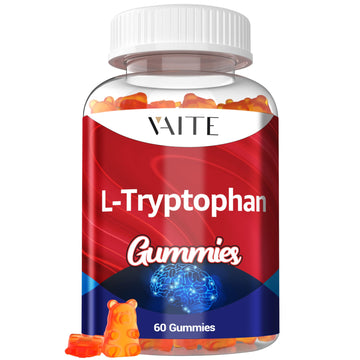 L Tryptophan 1000mg Gummies – Chewable Supplement for Positive Outlook, Calm Support & Inner Balance, 60 Vegan Gummy to Promote Restful Nights, Support Mental Focus & Encourage Peaceful Sleep