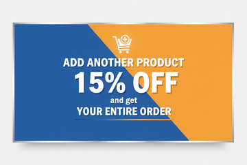 i need a banner that says Add another product and get 15% of