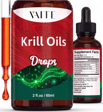 Antarctic Krill Oil Supplement Liquid Drops